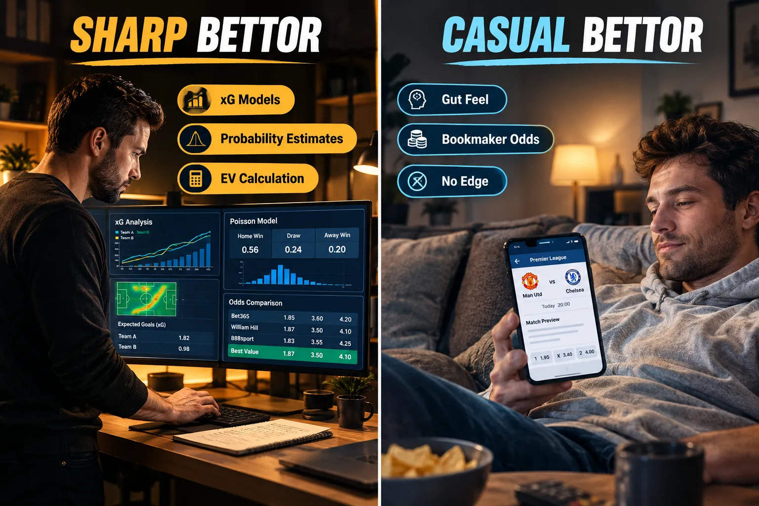 How Sharp Bettors Find Value That Casual Bettors Miss